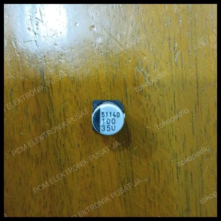 DISKON 1111 ELCO ELKO 100UF 100 UF 35V 35VOLT 35 VOLT SMD TEMPEL 