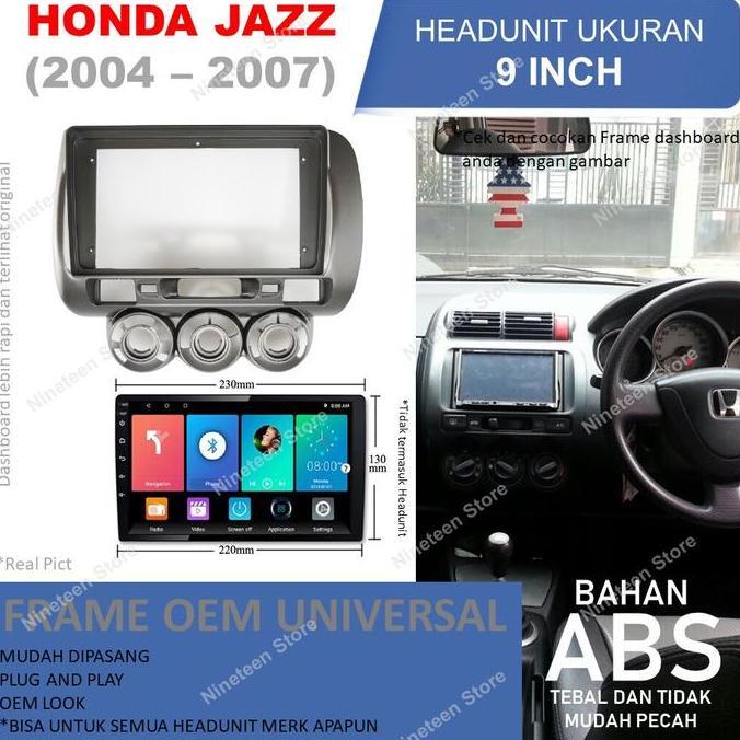 Frame Panel Honda Jazz GD3 Untuk Head unit Android 9 Inch