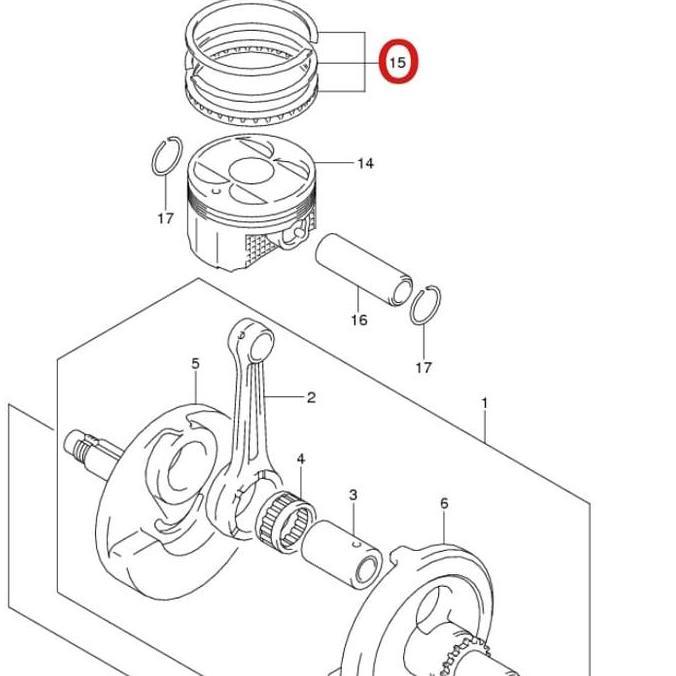 Ring Seher Ring Piston Set Satria FU 150 SGP Original