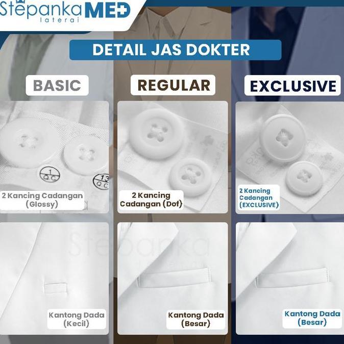 Jas Dokter PREMIUM Lengan Pendek /Jas Dokter Snelli Lengan Pendek / Jas Dokter Snelli Pria/ Jas Dokt