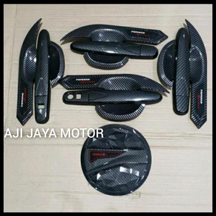 TERMURAH COVER HANDLE KARBON RUSH 2018-2021 KEYLESS AUTER PINTU RUSH 