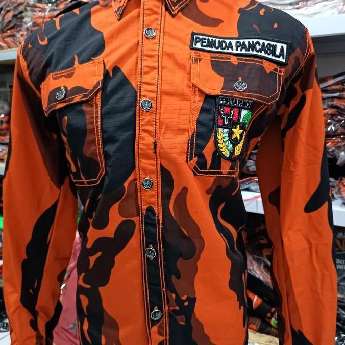 LORENG SRITEX KEMEJA PANJANG PEMUDA PANCASILA BORDIR TIMBUL