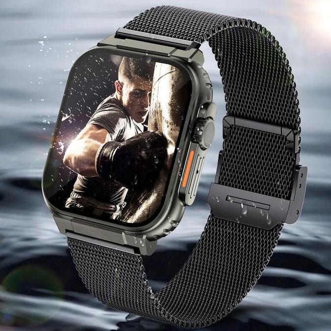 Wrble- Lige Amoled Jam Tangan Pintar Pria Panggilan Bluetooth Gelang Olahraga Tahan Air Ip68 Siaga P