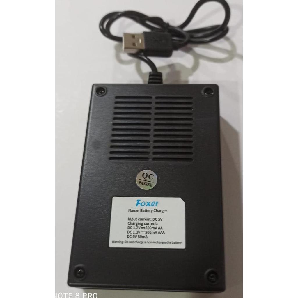 Homefix- Charger Cager Cas Foxer Baterai Aa A2 , Aaa A3 Rechargeable