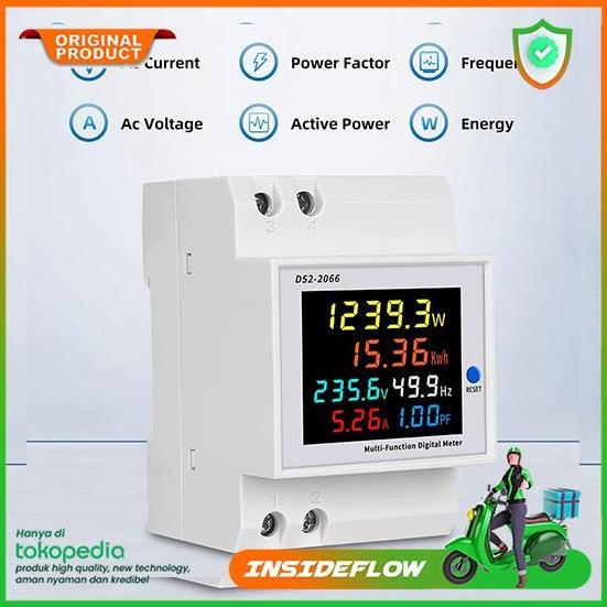 Omagoedang - MCB Meteran Listrik Digital Display Din Rail Single Phase 3V 1A