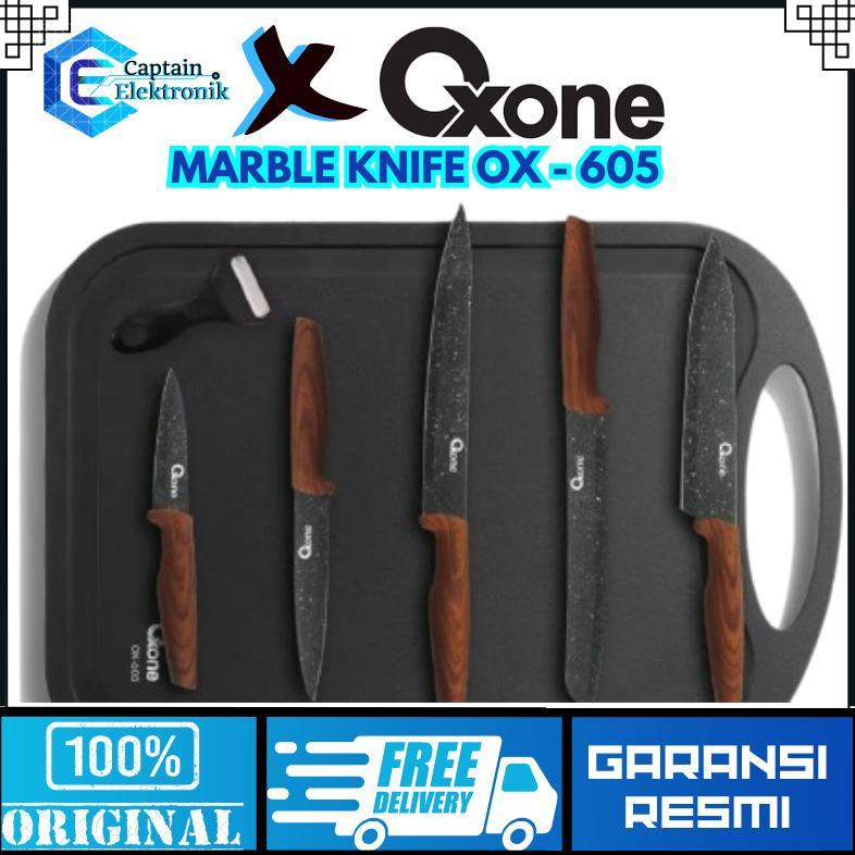 OXONE BLACK MARBLE PISAU DAPUR KNIFE SET OXONE 605 OX-605 OX 605 OX605