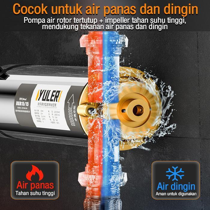 Reaim Pompa Pendorong 100W Aliran 8-16/Mnt Tekanan Air Booster Pump Lift Tertinggi Adalah 8 Meter Sh