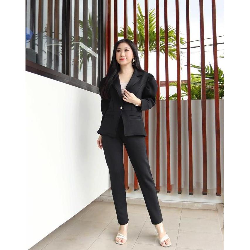 Grgd- #081, Model Baru Set Blazer Katryn Setelan  Wanita  Baju Celana