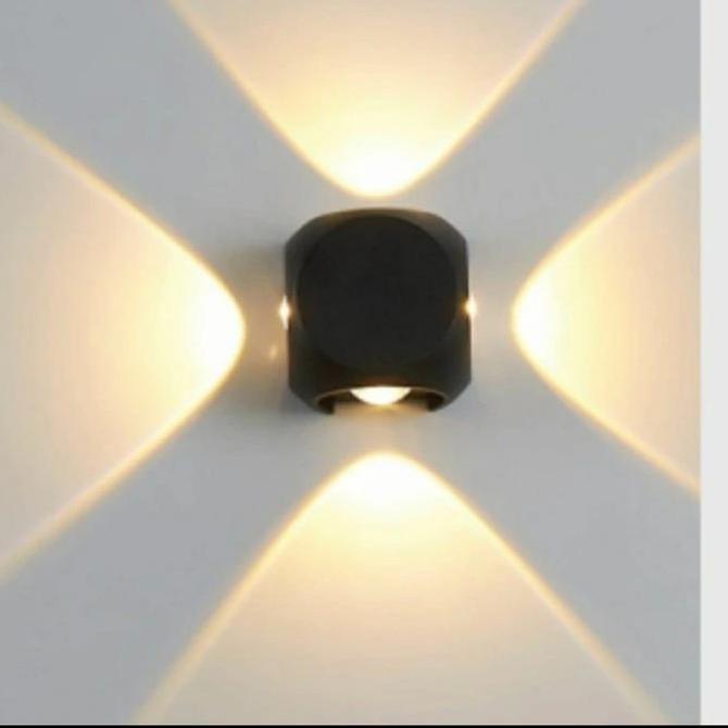 lampu dinding minimalis led outdoor wall lamp pilar tembok pagar RESTOCK