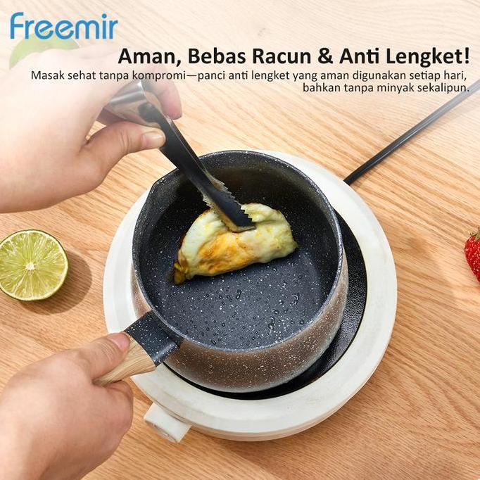 Cookwe- [New Launch] Freemir Panci Kopi Panci Anti Lengket Anti Tumpah Mini Gemoy Mpasi Bahan Batu G