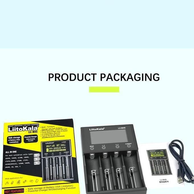 Camwoi- Charger Baterai Liitokala Lii M4S Original / Charger Baterai Aa /18650