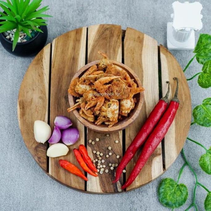 Cod,Bisa- Paket Irit 5 Pcs Baby Crab Premium 70Gr Food Snack Ayam Makanan Bayi Cemilan Keripik Pedas