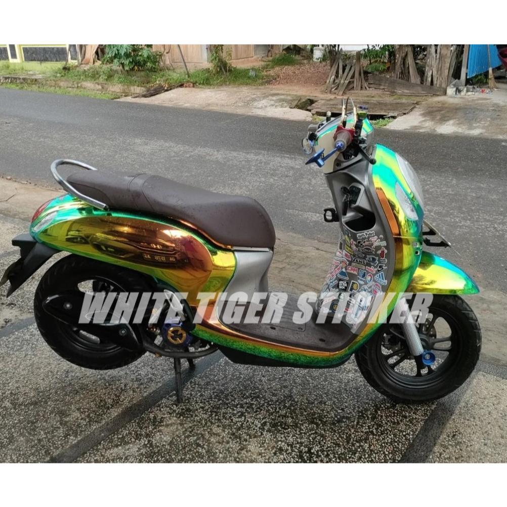 ORIGINAL` SKOTLET STIKER MOTOR BUNGLON CHROME PREMIUM TERBARU SKOTLET CROM BUNGLON STIKER MOTOR BUNG