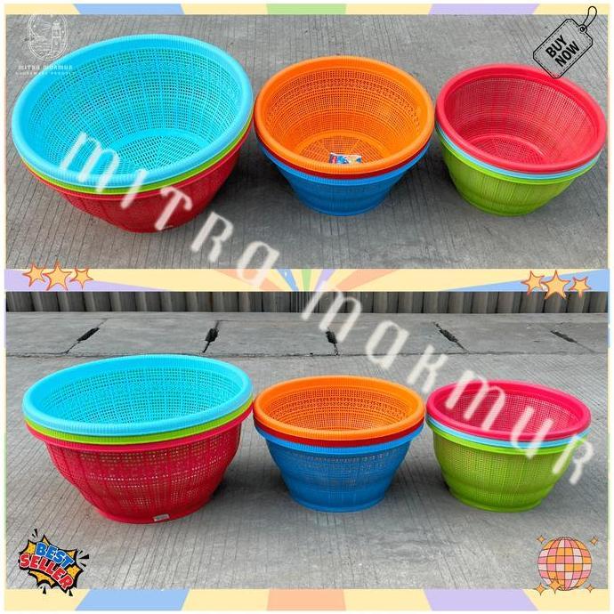 WAKUL CENGKEH PLASTIK BAKUL NASI KERANJANG CUCI BERAS LION STAR GREEN LEAF KECIL SEDANG BESAR