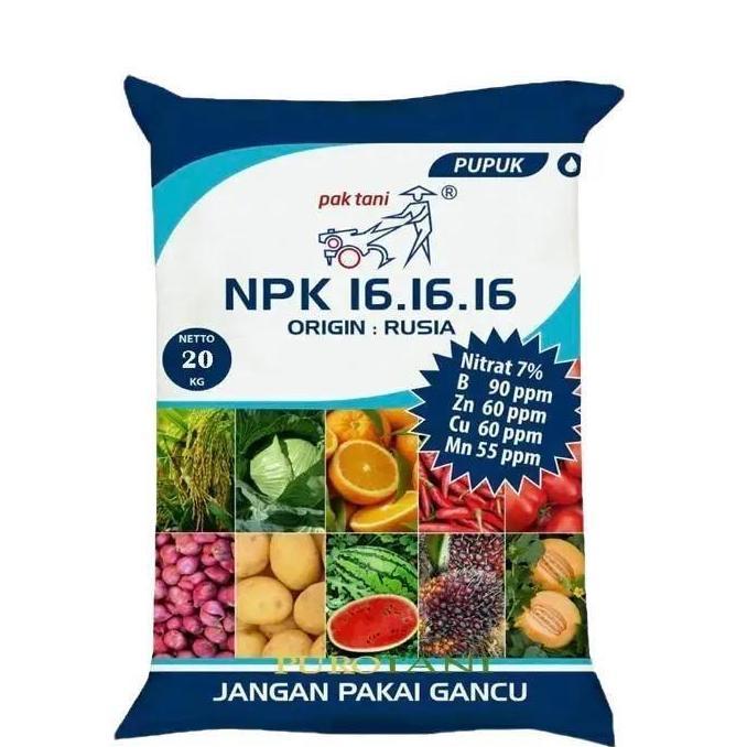 Pupuk Npk Pak Tani 16 16 16 Pak Tani 20 Kg Npk 16 16 16 20Kg