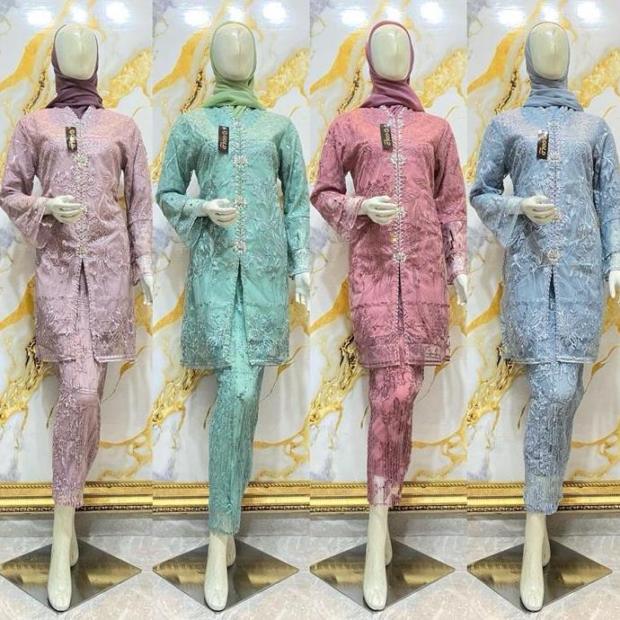 Busananew- Set Rok Tile Zahra Cantik Mewah Elegant