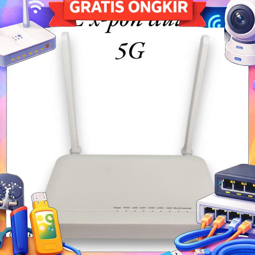 Modem F670 L Xpon Dual Band 5G Modem Epon-Gpon Include Adaptor