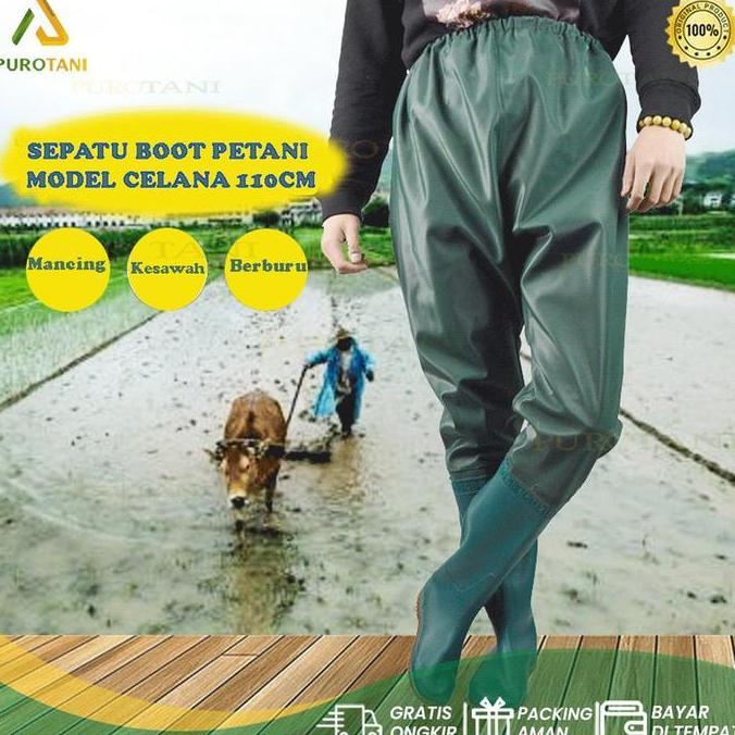Sepatu Bot Karet Petani Proyek Sawah Boot Panjang Sepatu Sawah Lentur
