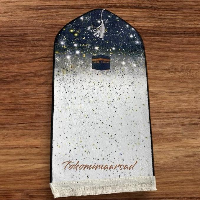 Youai- New Sejadah Mini Embos Polos Dan Motif Kubah Anti Slip Turkey Cuci Kering Silky Polyester Mus