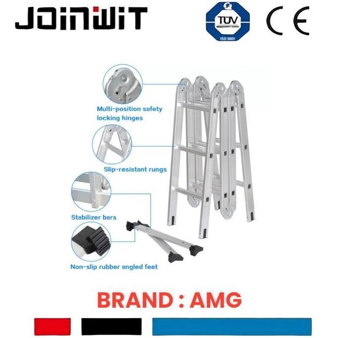Tangga Multifungsi 4.7 Meter Tangga Lipat Tangga Alumunium AMG (TERBAIK) (TERBARU) (TERMURAH)