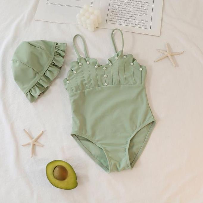 Green Pearl Swimsuit | Baju Renang Anak Perempuan | Swimsuit Anak