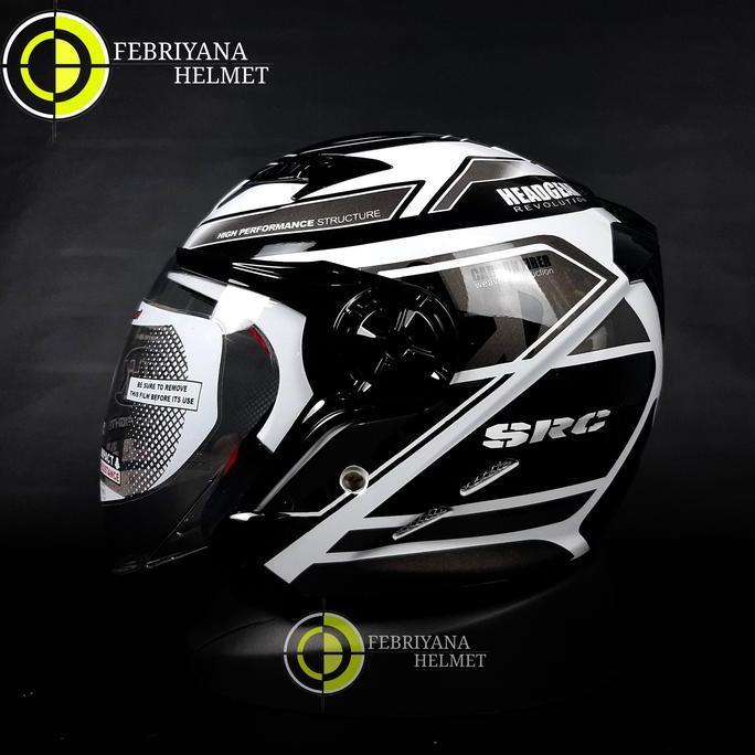 '' HELM NHK GLADIATOR TOURING WHITE SILVER HALF FACE NHK DOUBLE VISOR MOTORCYCLE *