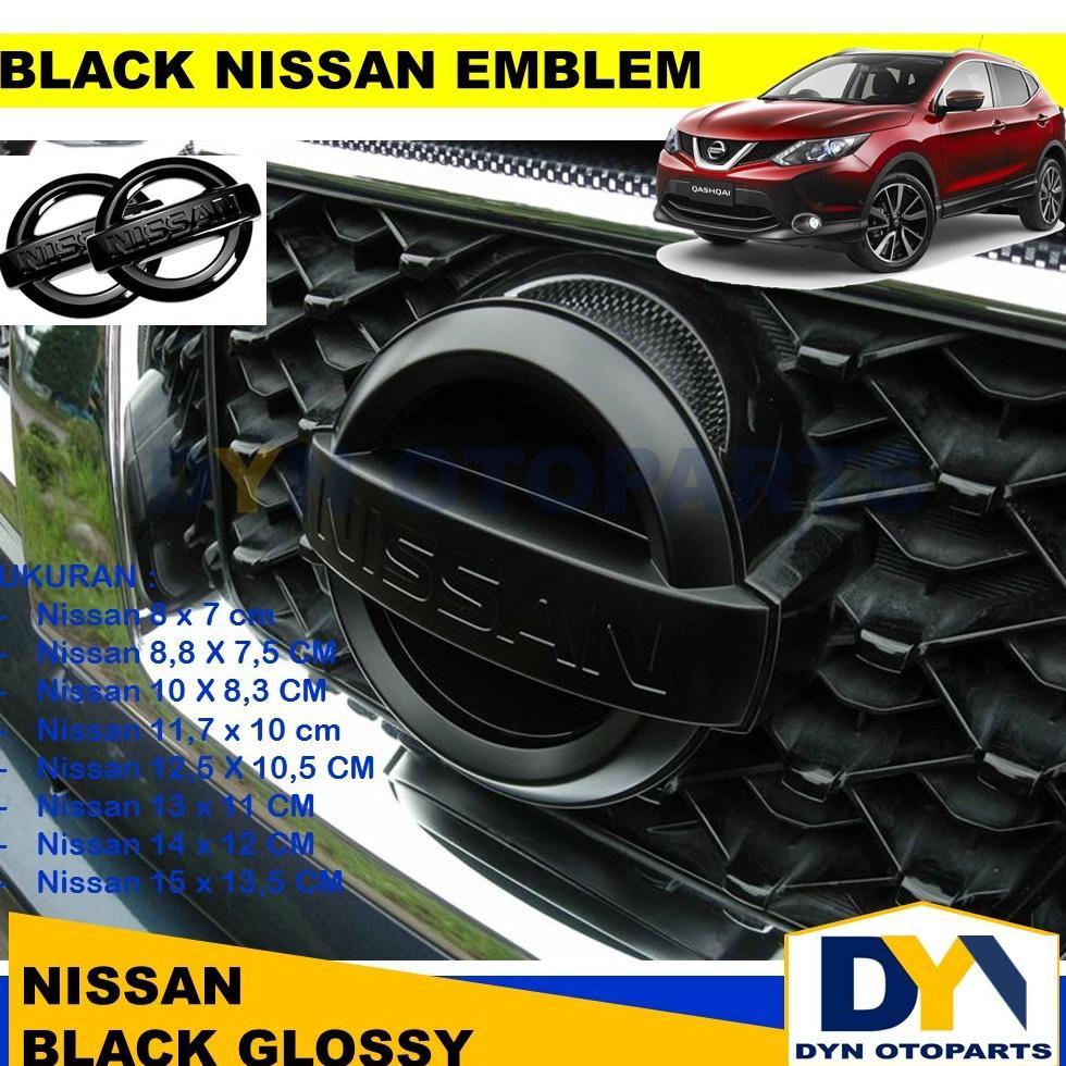 DYN250- Logo Emblem Lambang Nissan Black Glossy Logo nissan Hitam Glossy model ORI