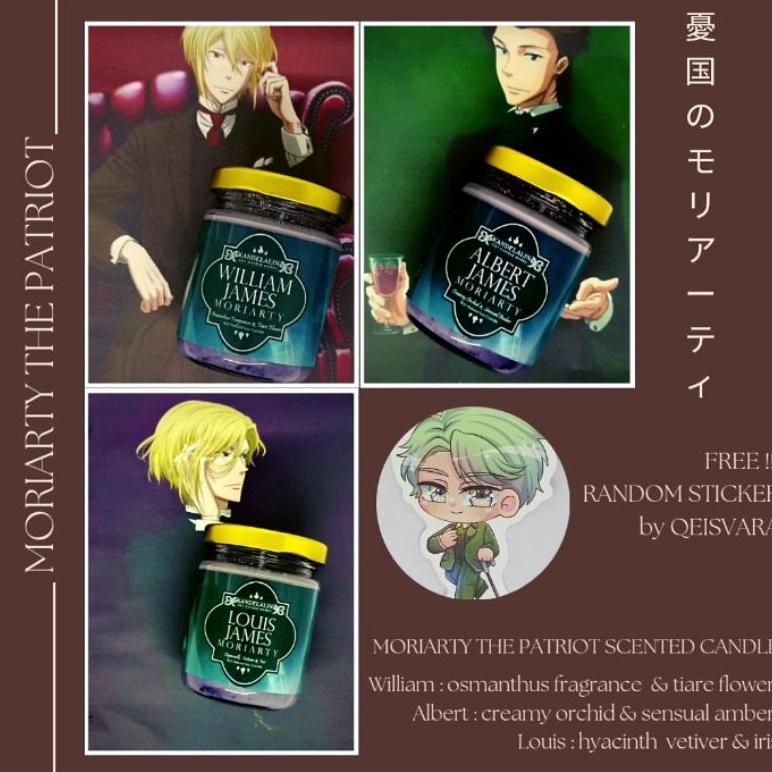 MORIARTY THE PATRIOT lilin aromaterapi scented candle william john watson sherlock holmes louis albe