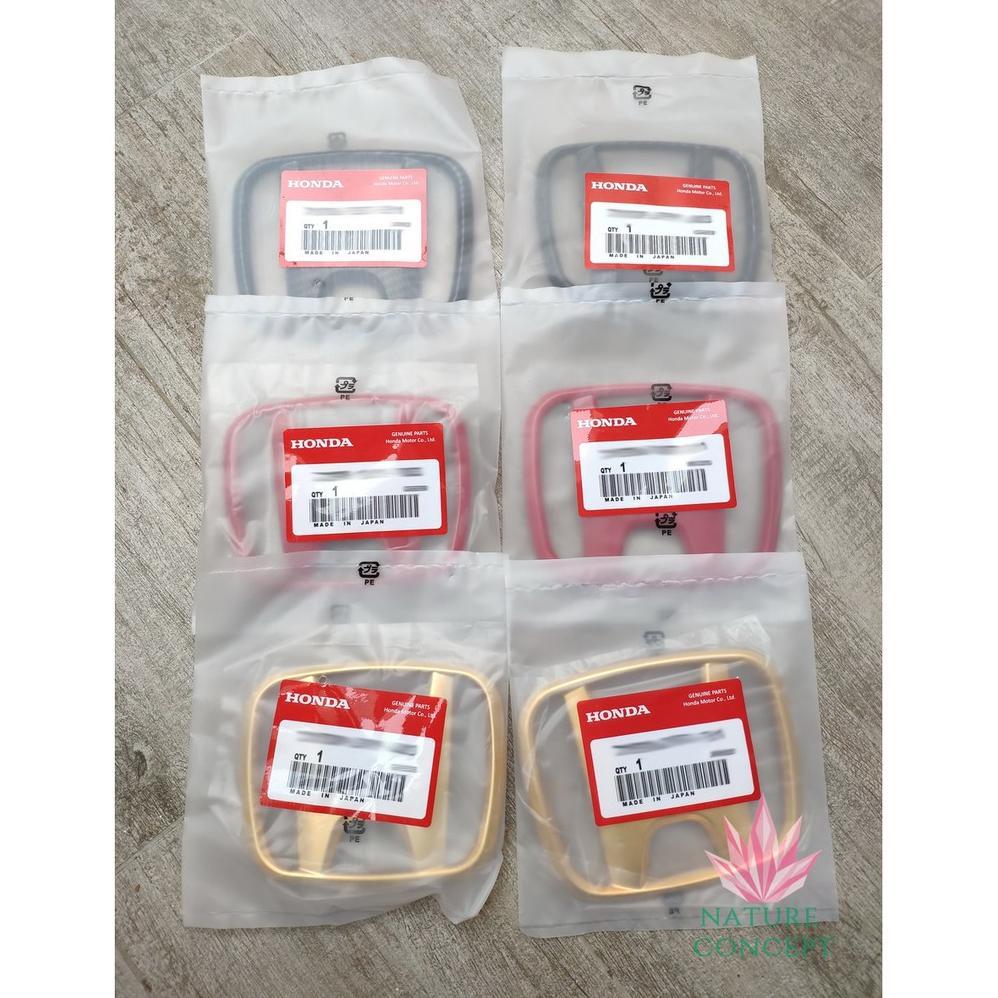 Emblem Logo Honda Freed Ori Jepang Carbon Merah Gold SEPASANG Depan Belakang