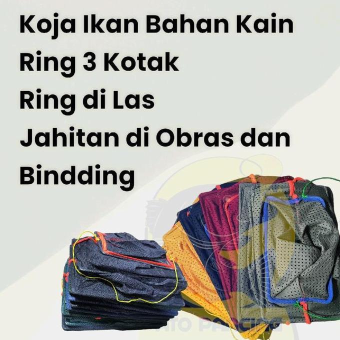 New- Koja / Korang Ikan Bahan Kain Ring 3 Kotak