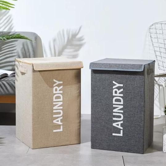 PXTON - Storage box Laundry /  KERANJANG CUCIAN BAJU KOTOR KOTAK PERSEGI DENGAN TUTUP / storage box 