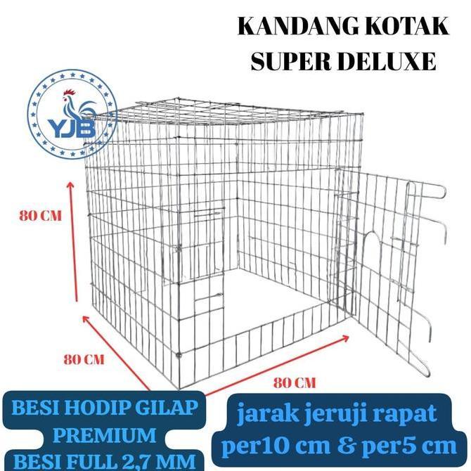 Kandang Galvanis / kurungan ayam galvanis KOTAK 80x80x80 CM