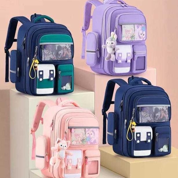 Tas Ransel Jaring Sekolah Anak SD SMP Import Sanrio Naruto Import Waterproof