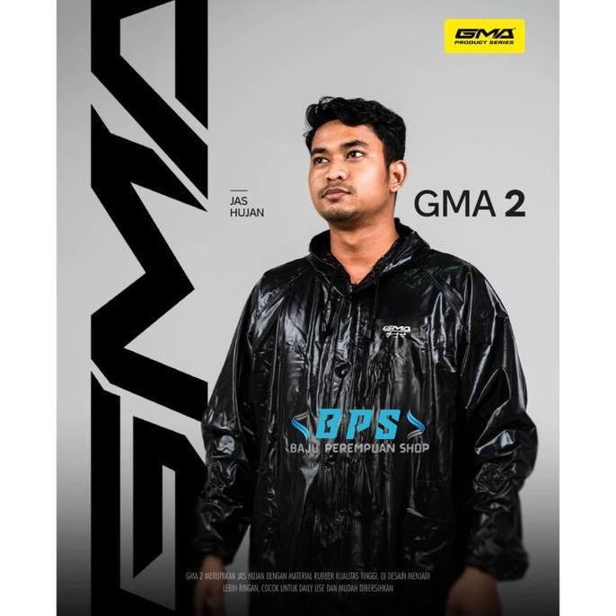 Jas Hujan GMA 2/Setelan Jas Hujan Karet GMA Rubber/Mantel Mantol Hujan GMA