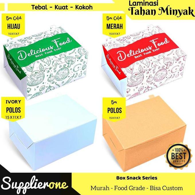 Storage- Dus Snack 15X11X7 Isi 50 / Dus Kue / Dus Cemilan / Box Kemasan Makanan