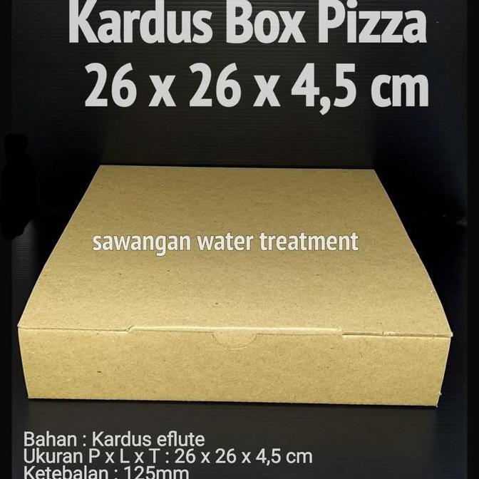 Storage- Kardus Box Pizza 26 X 26 X 4,5 Cm Isi 10 Pcs / Kardus Box Pizza 26 Cm