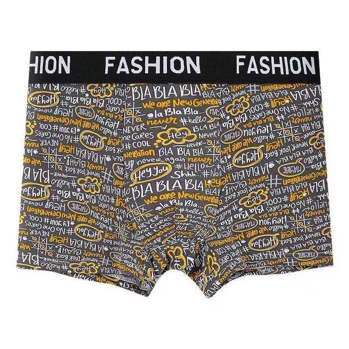 Realboy- Vimisu Boxer Pria Dewasa Motif Bahan Polyester Seamless Size Besar Cowok Katun Pendek Remaj