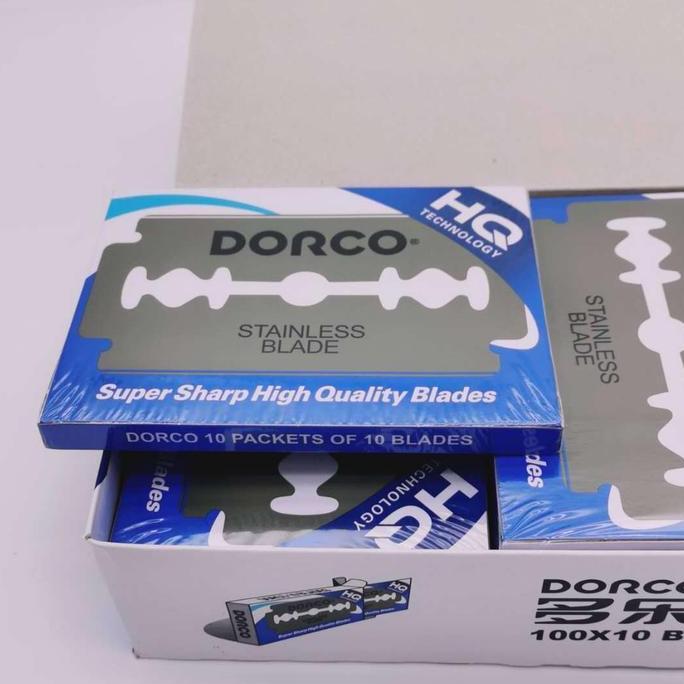 JEJE Silet Dorco Biru Premium 100 Keping Box Biru