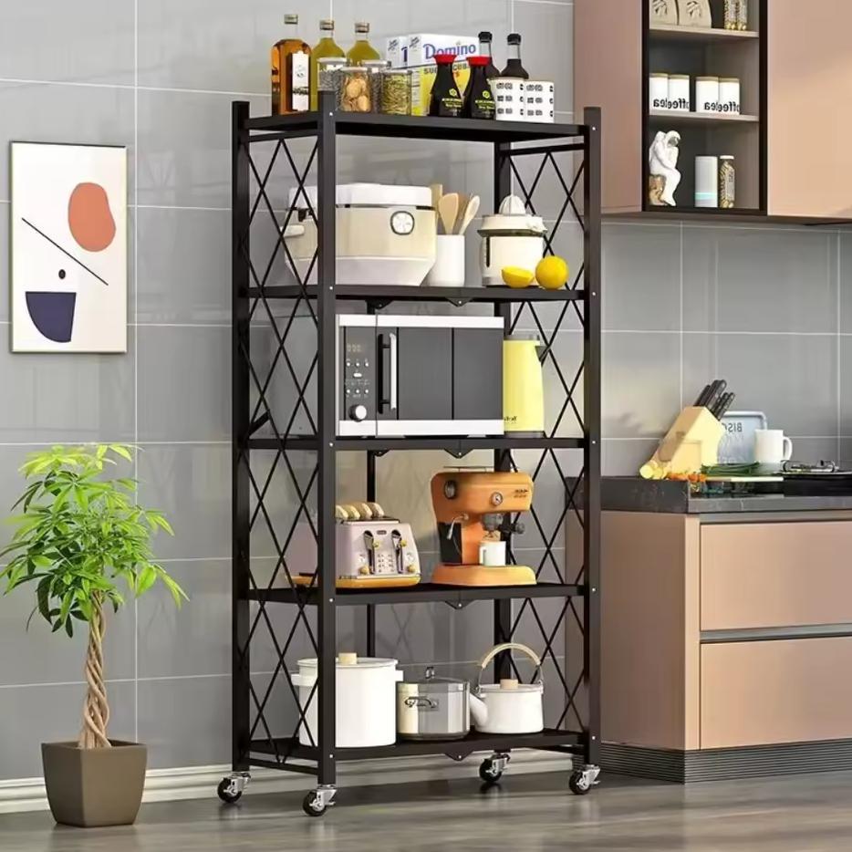 J856 Rak Lipat carboon stell  / Rak Dapur Lipat / Rak Multifungsi / Rak Microwave