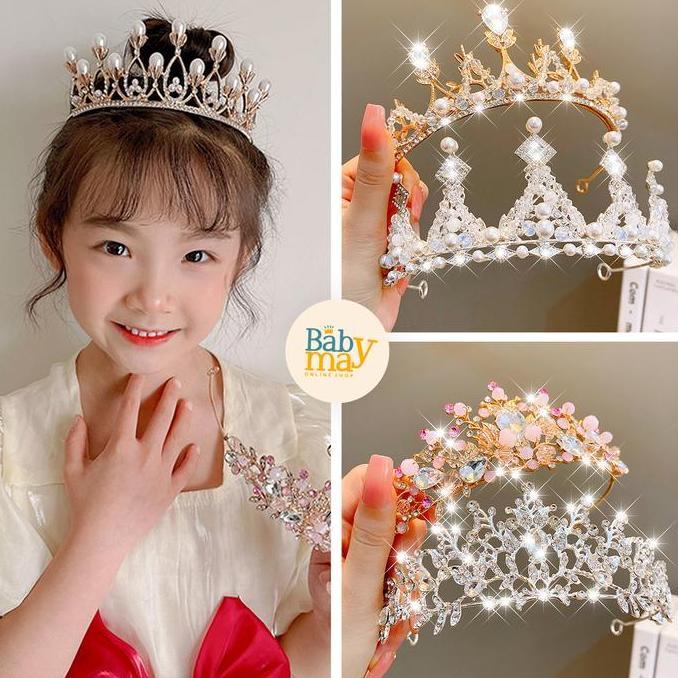 [ BABYMAY ] Mahkota Anak Perempuan Princess Hijab Ulang Tahun Karnaval / Aksess Fashion Rambut Bando