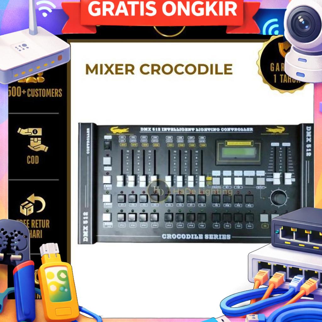 Mixer Lighting Crocodile Dmx 512 - Mixer Crocodile Lampu Lighting Controller Parled Beam Crocodile