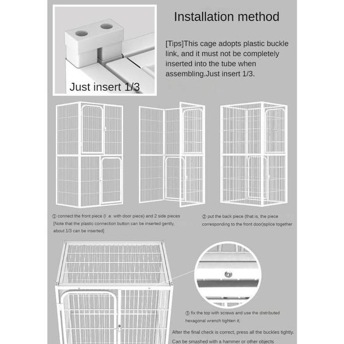 Promo Tahun BaruKandang Hewan Besi Jumbo Premium Aluminium - Kandang Kucing & Kelinci Anti Lomcat/Lo