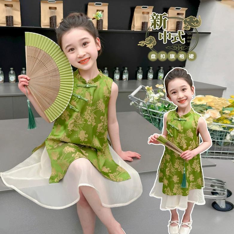 Dress Cheongsam Anak 1 - 8 Tahun Baju Imlek CNY Anak Perempuan RUONAN