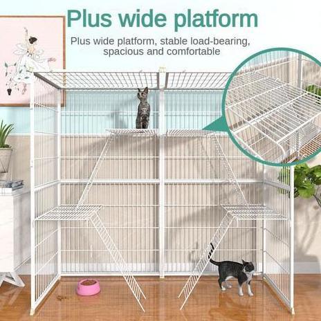 Villa Kucing Kandang Kandang Hewan Pagar Besi Kandang Hamster Burung Ukuran Besar