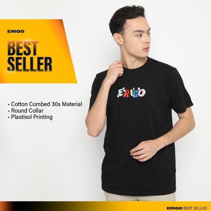 Erigo T-Shirt Vintage Gang Black - Kaos Hitam Pria & Wanita
