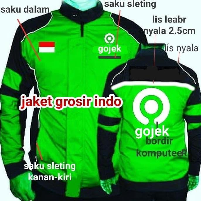 jaket gojek MOTOR semi waterprof  Bordir