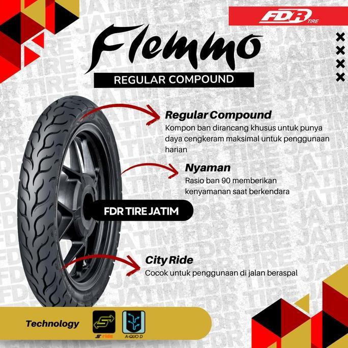 FDR TL FLEMMO  80/90-14 Ban Motor Ring 14 - Tubeless (TERBAIK) (TERBARU) (TERMURAH)