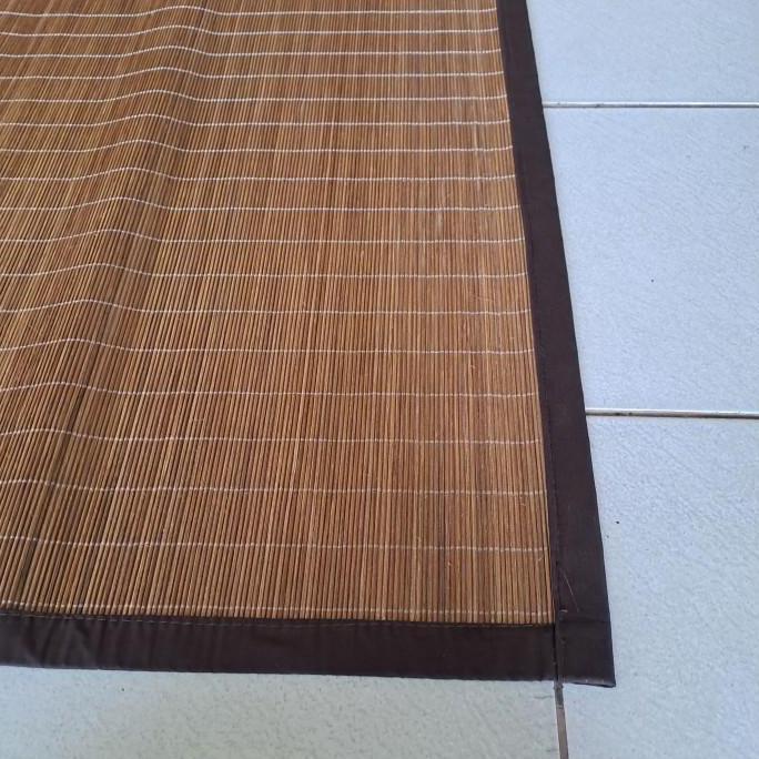 200cm x 250cm Tikar Core Rotan Polos - Tikar Karpet Rotan Core Coklat, Karpet Bambu. Tikar Rotan Tra