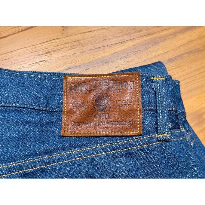 ONI Denim ONI 570-OFBD 13.7oz Old Faded Blue Denim Selvage Classic Straight Jeans murah