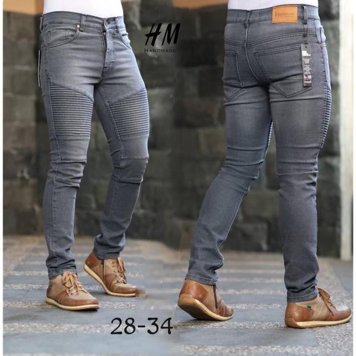 Jeans Bikers snowBlue / Celana Skinny Bikers jeans - bikers Jeans Pria murah